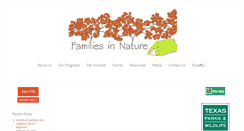 Desktop Screenshot of familiesinnature.org